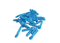 Tek Kullanımlık 30g Paslanmaz Çelik Lansetler Mavi Renkli Bükümlü Tip Lanset
